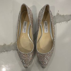 Jimmy Choo Romy Glitter Flat